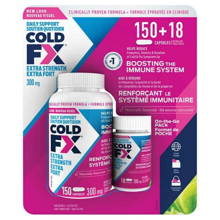 Cold-FX Extra-strength Immunity Booster 300 Daily Defence Naturally Sourced