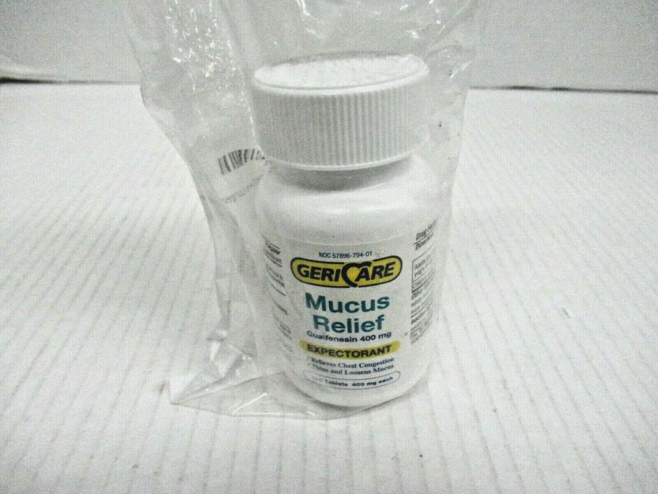 Gericare Mucus Relief Tablets, 400mg, 100ct 357896794019