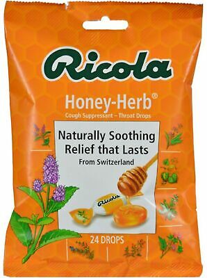 Ricola Throat Drops Natural Honey Herb 24 Each (Pack of 7)