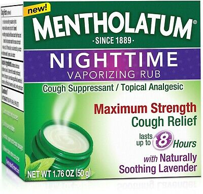 Mentholatum Nighttime Vaporizing Rub Maximum Cough Relief, 1.76 oz