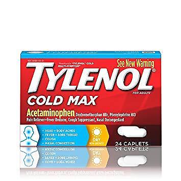 Tylenol Cold Max Daytime Caplets, 24 Ct.