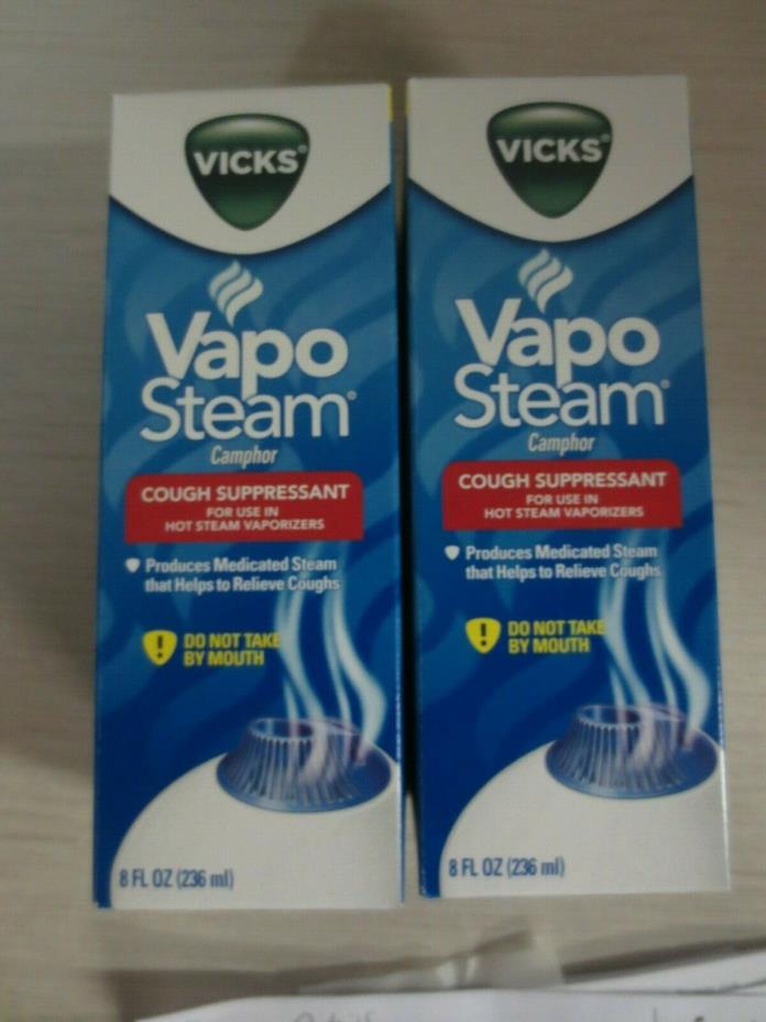 Vicks VapoSteam Cough Suppressant Liquid - 2 BOXES EACH 8 OZ