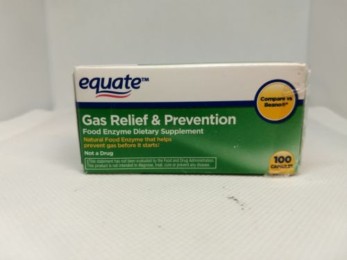 Equate Gas Relief & Prevention Food Enzyme Dietary Supplement, 100ct, Compare...