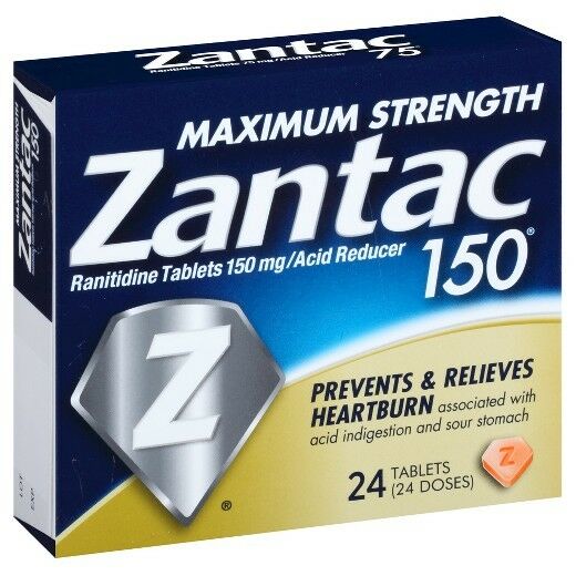 Zantac 150mg Maximum Strength (24 tablets/box) - Exp 11/2019+