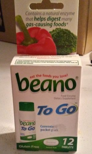 Beano Tablets To Go, Take Beano To Help Digest Gas Causing Foods-12 Tablets P...
