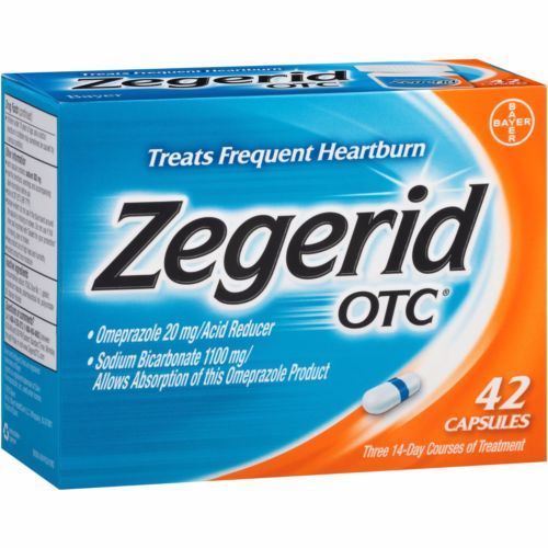 Zegerid OTC Heartburn Relief~Acid Reducer 20mg Capsule 42ct EXP4/2020