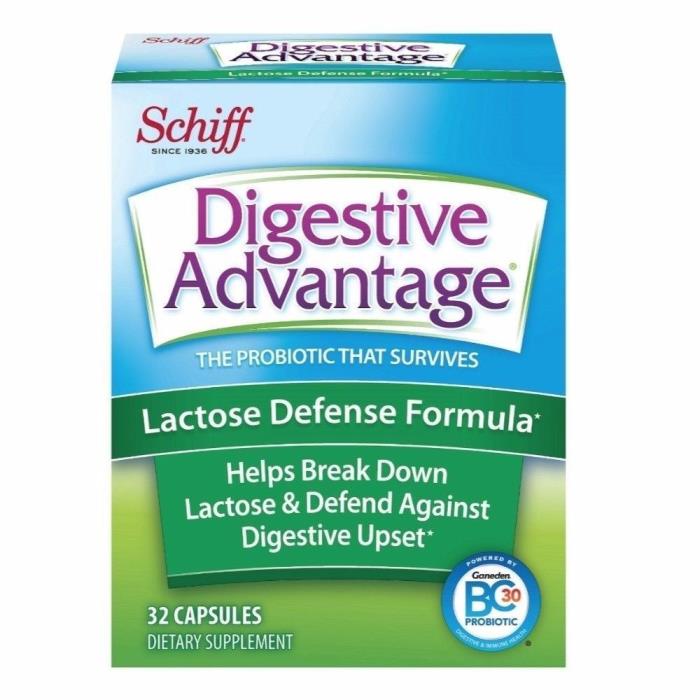 Schiff Digestive Advantage Lactose Defense Formula, 32 Capsules