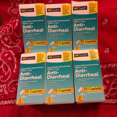 DG Health Anti diarrheal  2mg 432 Caplets 6 retail packs Institutional Use