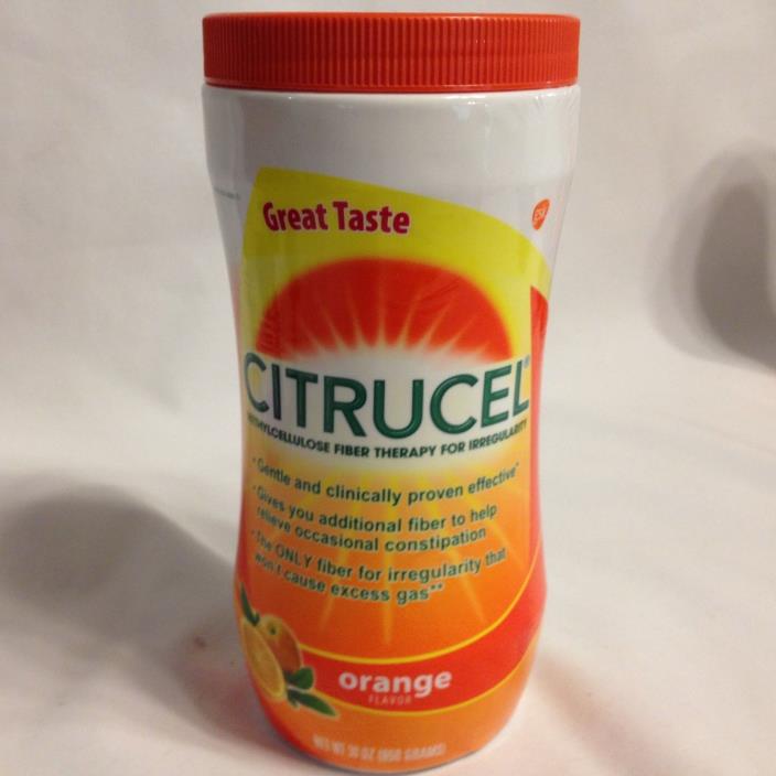 Citrucel Methylcellulose Fiber Therapy Orange Flavor 30.0 OZ Exp 04/2020