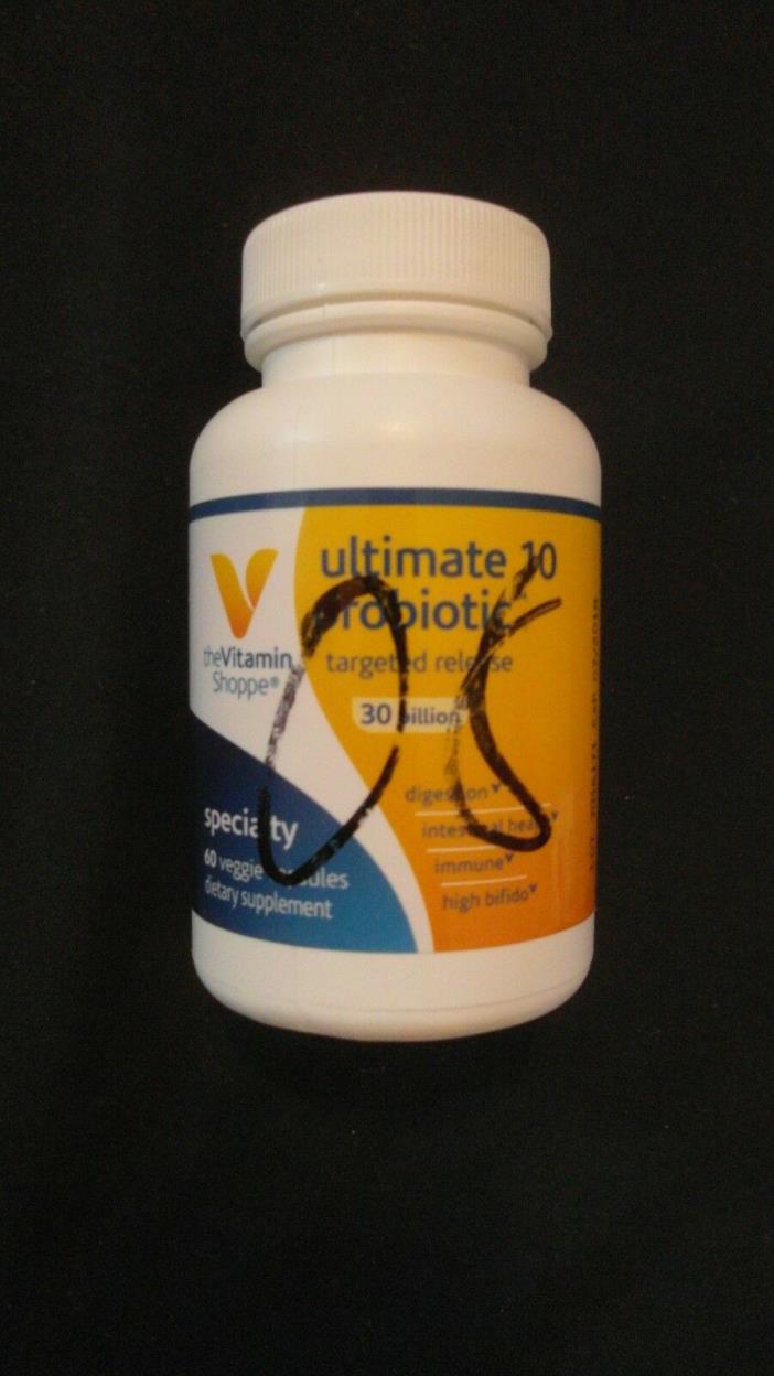 The Vitamin Shoppe Ultimate 10 Probiotic 30 Billion 60 Veggie Capsules #