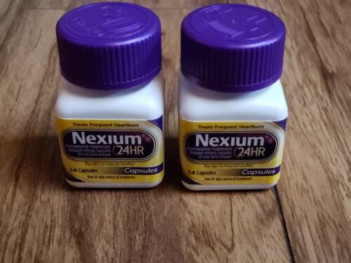 Lot of 2 New Sealed Nexium 24 Hr 20mg 14 Capsules Each Exp.12/2020
