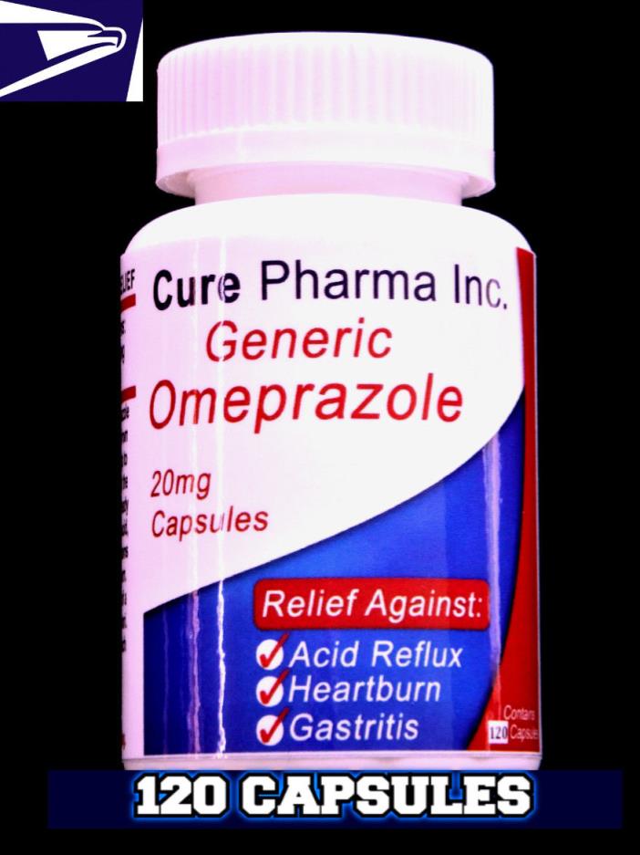 OTC OMEPRAZOLE 20 mg 120 Capsules (ULTRA Brand) Acid Reducer Exp Jun/2020 SEALED