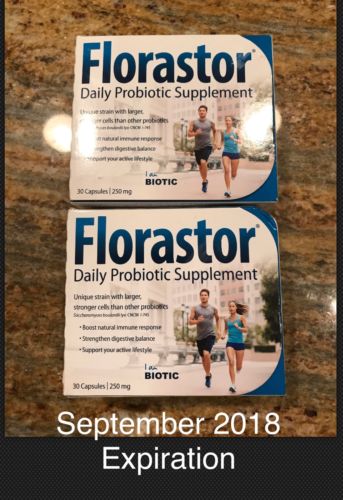 Florastor Probiotic Supplement - 30 Ct Capsules - FREE SHIPPING Expires 9/2018