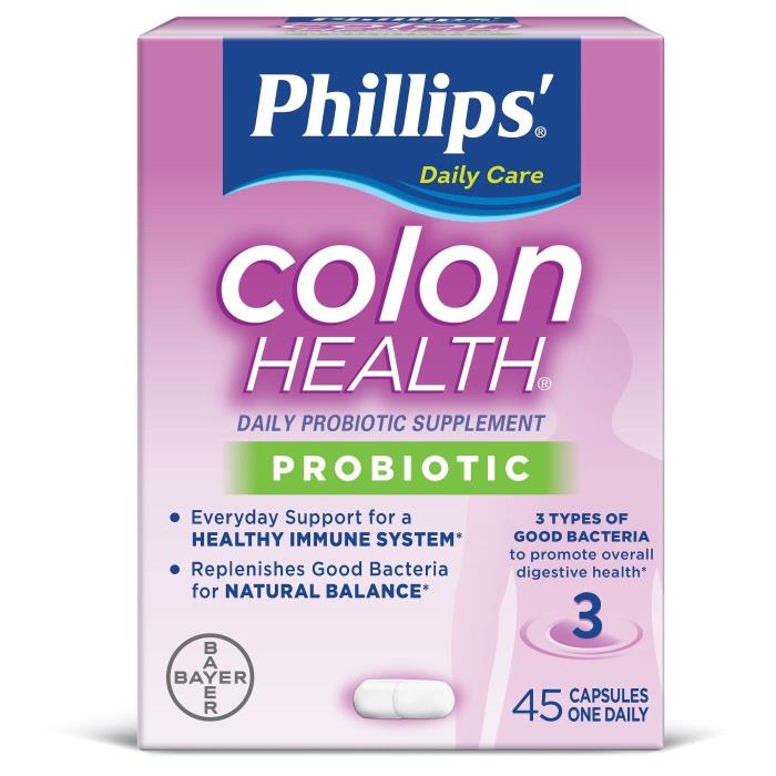 Phillips Colon Health Daily Probiotic For Overall Digestive Health 45 Capsules