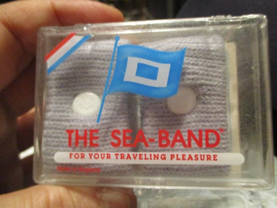 NIB THE SEA BAND WRISTBAND FOR NAUSEA 1 PAIR GRAY Made in England Vintage
