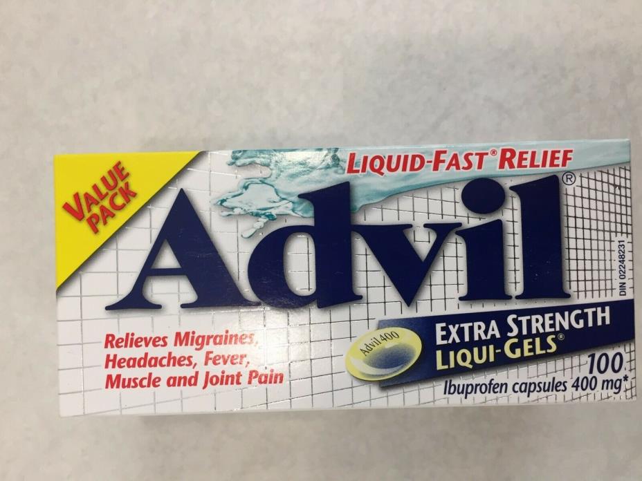 Advil Extra Strength 400mg 100 liqui-gels capsules from Canada 02/2021 Ibuprofen
