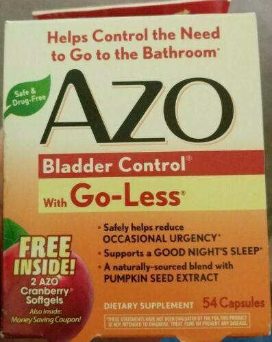 AZO Bladder Control with Go-Less 54Ct Capsules - EXP 1/19 - FREE SHIPPING