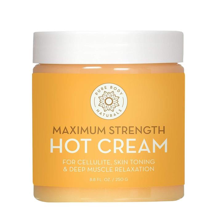 Natural Maximum Strength Hot Cream – Rub On Relief Pain Cream – Vegan, 87% Organ