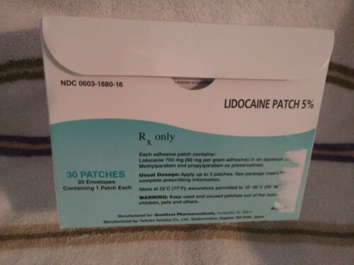 30 patches 5% LIDOCAINE PAIN RELIEF PATCHES New in Box