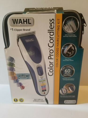 Wahl 9649 Clipper Color Pro Cordless Rechargeable Hair Clipper Trimmer Kit 21pcs