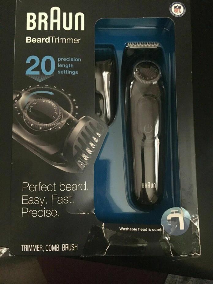 Braun BT3020 Men's Beard Trimmer, Cordless - Rechargeable, Black