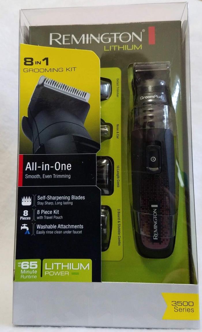 REMINGTON 3500 SERIES CORDLESS TRIMMER 8-IN-1 GROOMING KIT PG6137, Lithium Ion