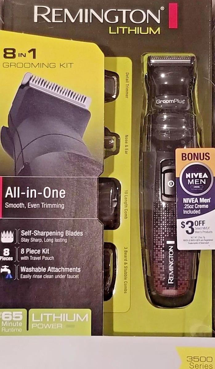 REMINGTON 3500 SERIES CORDLESS TRIMMER 8-IN-1 GROOMING KIT PG6137