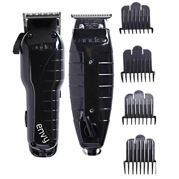 Andis Pro Stylist Combo Envy Clipper & T-Ouliner Trimmer Black Combo Kit