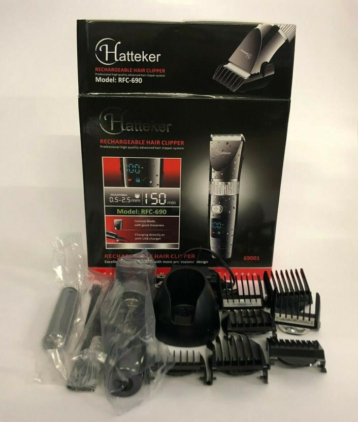 Hatteker Hair Trimmer Pro Clippers Beard Cordless Waterproof Rechargeable Cuttin