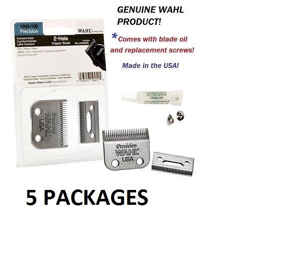 5 Wahl Professional Balding Clipper Replacement Blade Home Kit with Oil & Screws