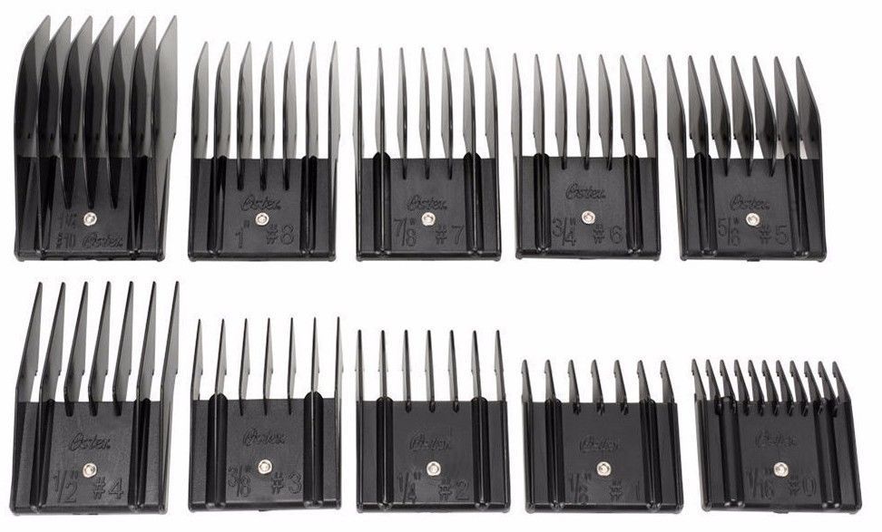 OSTER 10 PC UNIVERSAL CUTTING GUIDE COMBS **LOOK**
