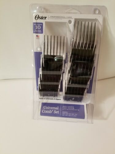 Oster Pro 76926-900 10 Universal Hair Clippper Comb Set Attachments Guides/NIP