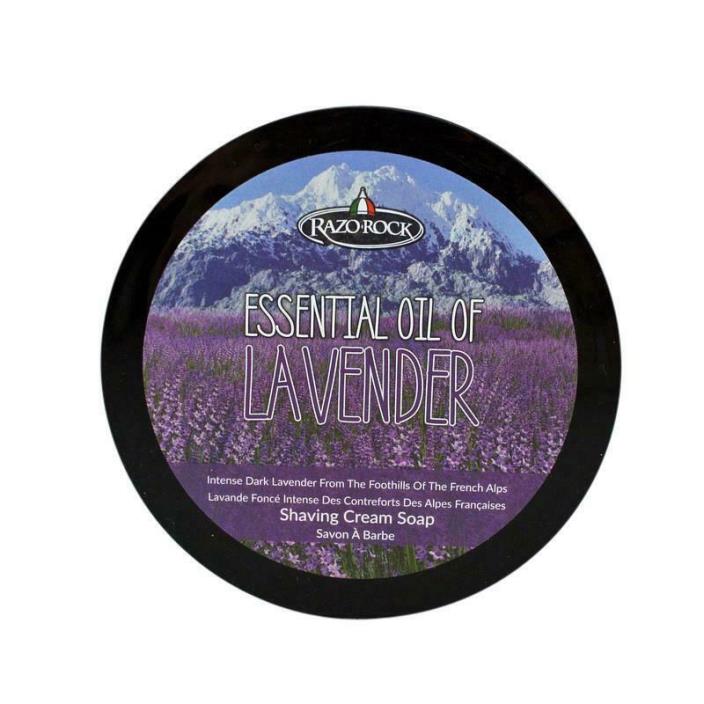RazoRock Essential Oil of Lavender Italian Shaving Soap, New
