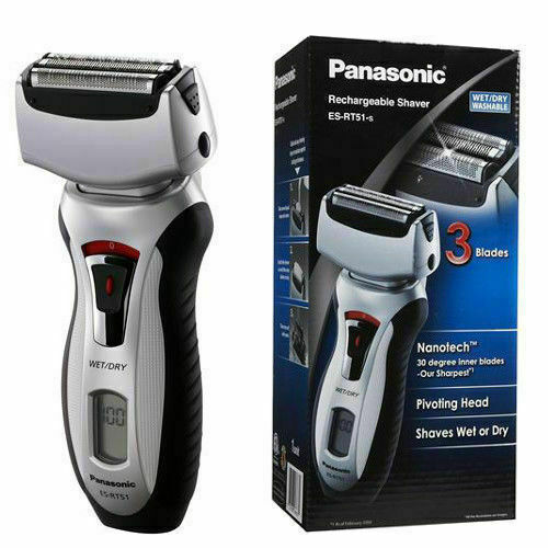 Panasonic Arc3 Nanotech Rechargeable Shaver Wet Dry Electric Mens ES-RT51-S