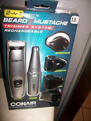 Conair Beard Mustache Rechargeable Trimmer 13 Piece Model GMT199