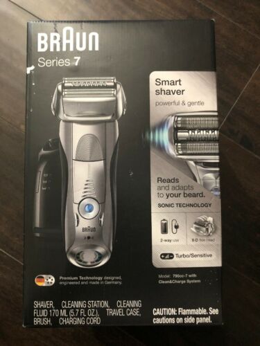 SALE Braun Series 7 790cc-7 Foil Electric Shaver with Clean & Charge Station New