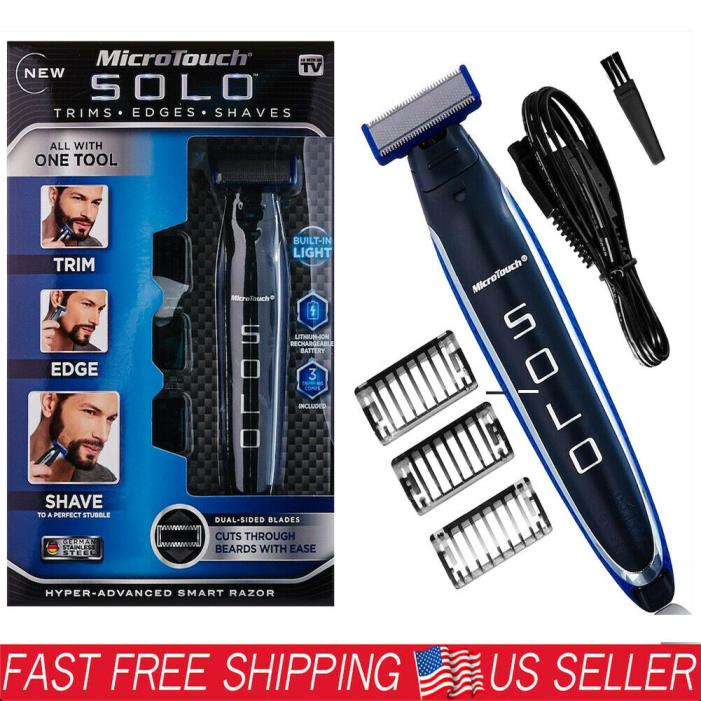 2018 Hot TV Micro Touch Solo Rechargeable Men's Smart Razor Shaver Hair Trimmer