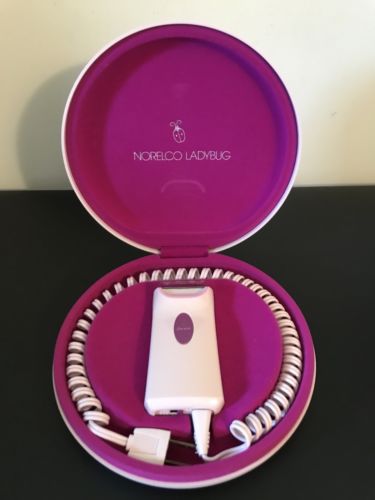 NORELCO LADYBUG SHAVER VINTAGE WOMEN PINK ELECTRIC RAZOR & CASE