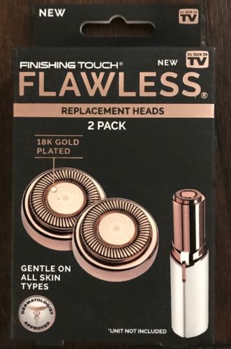 Finishing Touch Flawless Replacement Heads 18K Gold Plated Box of 2