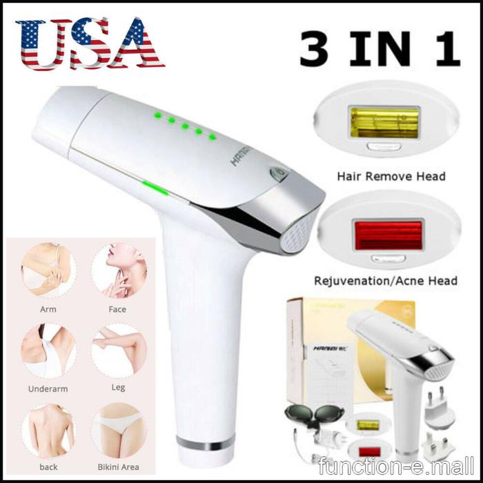 Laser Hair Removal Permanent IPL Face&Body Skin Painless Shaving Epilator Kit US