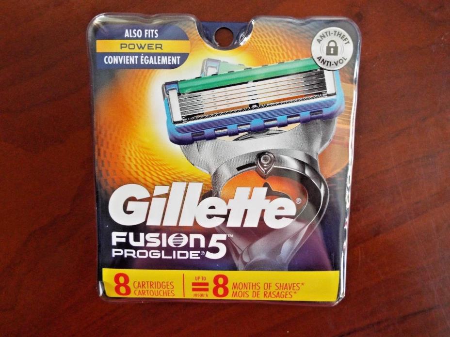 NEW Gillette Fusion 5 Proglide Blades 8 Cartridges FREESHIP