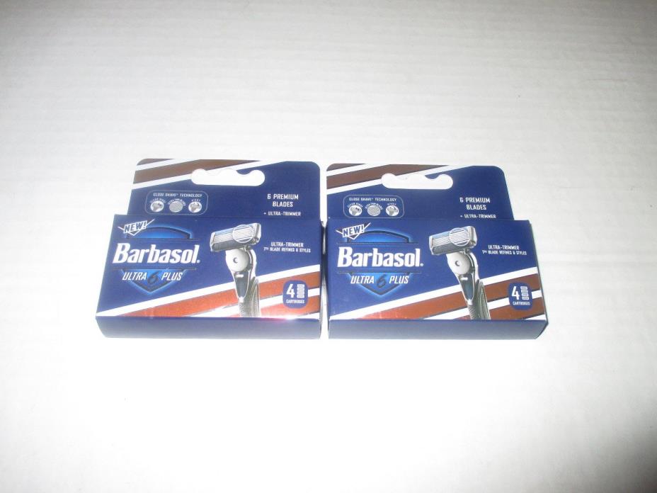 NEW Barbasol Ultra 6 Plus Razor Cartridges -  8 cartridges