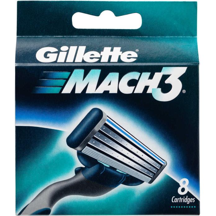 Gillette Mach3 Men Razor Blade Cartridge 8 Refill Men's