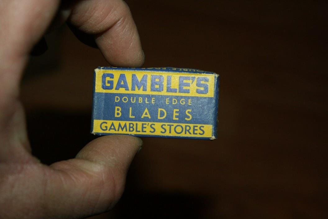 gambles double edge razor blades box new old stock never used nos