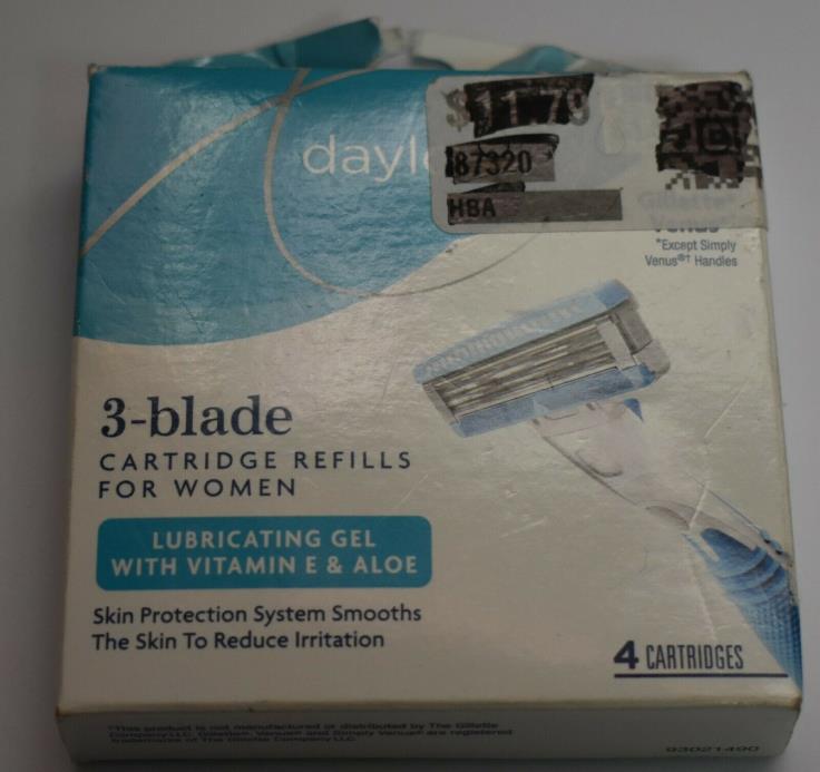 DAYLOGIC 3-BLADE CARTRIDGE REFILLS FOR WOMEN Fits Gillette Venus 4ct