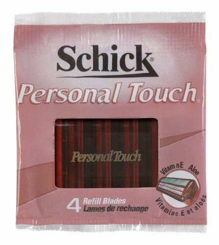 SCHICK PERSONAL TOUCH Razor Refill Blades Pack of 4 RARE Discontinued NEW
