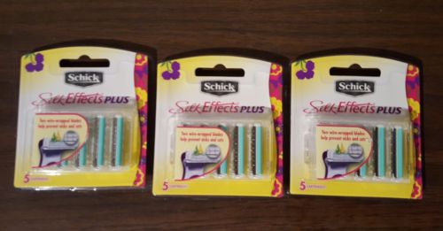 Schick Silk Effects Plus 15 Replacement Cartridges Aloe And Vitamin E Enriched