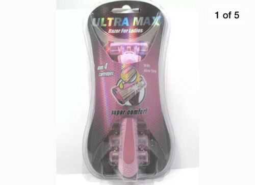ULTRA MAX Razor for Ladies - 3 Blade Razor - 4 Cartridges - New!
