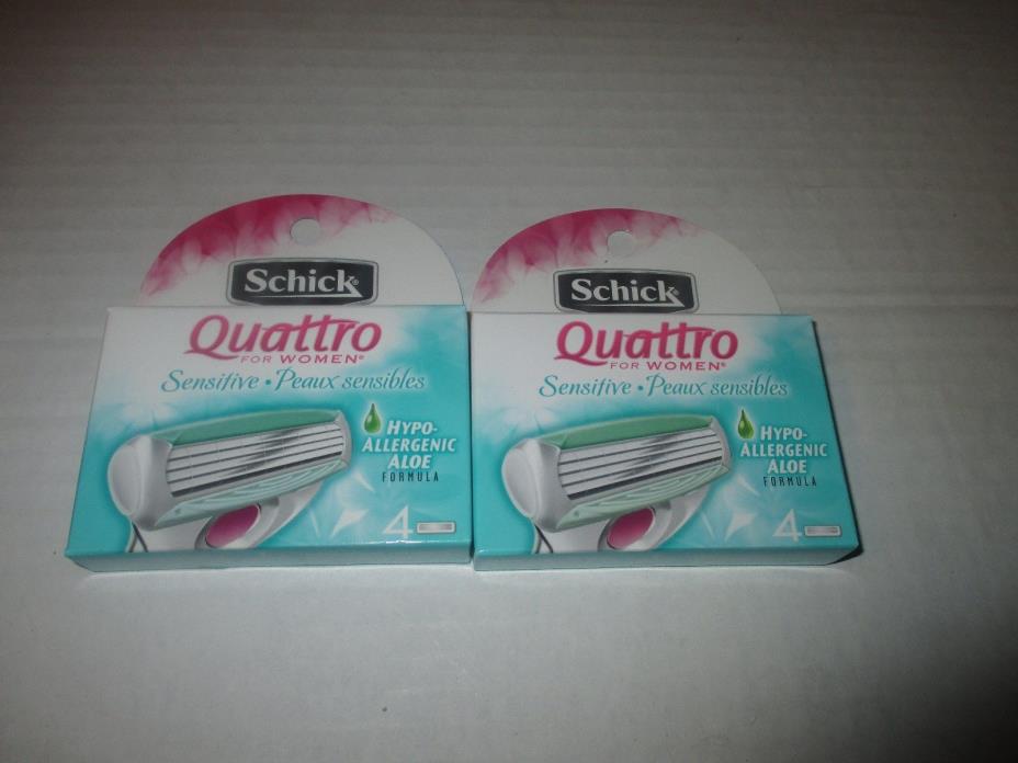 NEW Schick Quattro for Women Razor Cartridges - Sensitive - 8 cartridges