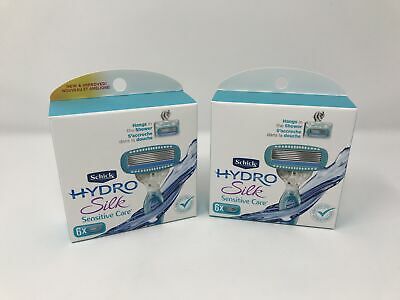 SCHICK Hydro Silk Sensitive Care Blade Refills - 12 count - NEW 2 Packs